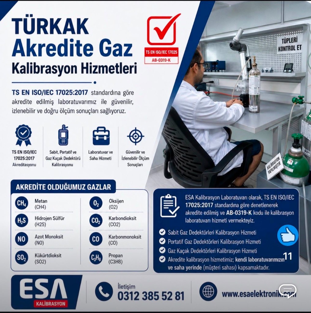 TÜRKAK akredite gaz kalibrasyon hizmetleri